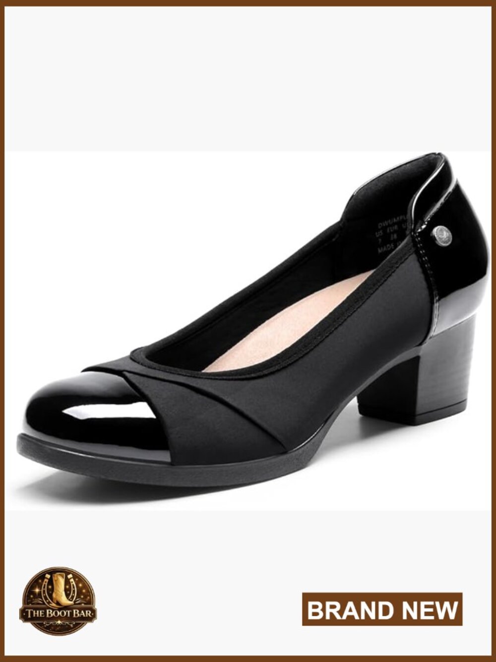 Women's Low Chunky Block Heel Pumps Work Comfortable Round Toe Dress Shoes